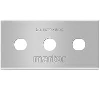 MARTOR 10 x LAMA INDUSTRIALE, Lame di ricambio per cutter, coltelli di sicurezza, 22 mm, affilate, in dispenser, riutilizzabili su 4 lati, NR. 13730