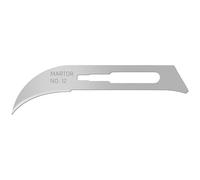 MARTOR 10 x LAMA SCALPELLO, Lame di ricambio per coltelli grafici, cutter, sbavatore, 11,4 mm, affilata, uso singolo, NR. 12