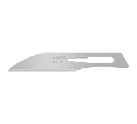 MARTOR 10 x LAMA SCALPELLO, Lame di ricambio per coltelli grafici, cutter, sbavatore, 7,5 mm, affilata, uso singolo, NR. 14