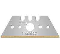MARTOR 10 x LAMA TRAPEZOIDALE, lame di ricambio per cutter, coltelli di sicurezza, 26 mm, affilate, in dispenser, riutilizzabili su 2 lati, NR. 8852.70
