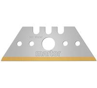 MARTOR 10 x LAMA TRAPEZOIDALE, lame di ricambio per cutter, coltelli di sicurezza, 19 mm, affilate, in dispenser, rivestite in TiN, riutilizzabili su 2 lati, NR. 85232