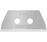MARTOR 10 x LAMA TRAPEZOIDALE, lame di ricambio per cutter, coltelli di sicurezza, 19 mm, affilate, in dispenser, riutilizzabili su 2 lati, NR. 60095