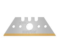 MARTOR 10 x LAMA TRAPEZOIDALE, lame di ricambio per cutter, coltelli di sicurezza, 19 mm, affilate, in dispenser, rivestite in TiN, riutilizzabili su 2 lati, NR. 85232