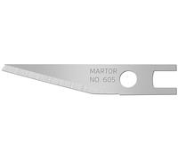 MARTOR 100 x lama grafica, Lama di ricambio coltello grafico, coltello artigianale, bisturi, sbavatore, 5,7 mm, tagliente, monouso, n. 605