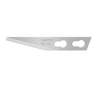 MARTOR 100 x LAMA GRAFICA, lame di ricambio per coltelli grafici, cutter, scalpello, sbavatore, 5,7 mm, affilate, uso singolo, NR. 34