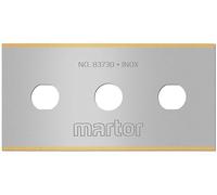 MARTOR 100 x Lama industriale extra forte, Lama di ricambio Coltello di sicurezza, Acciaio inossidabile con rivestimento in nitruro di titanio, affilata, utilizzabile 4 volte, No. 83730.31