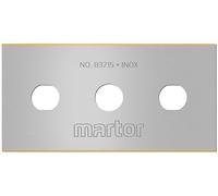 MARTOR 100 x LAMA INDUSTRIALE, lame di ricambio per cutter, coltelli di sicurezza, acciaio inox con rivestimento TiN, affilate, riutilizzabili su 4 lati, NR. 83715.31