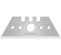 MARTOR 10x Lama Cutter Trapezio 19 mm, 2 usi, Acciaio Inossidabile | Lama di ricambio cutter, inossidabile, doppio taglio, doppio lato, in dispenser, per coltelli sicurezza. No. 610.70
