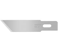 MARTOR 10x Lama grafica 9,3 mm, uso singolo, doppio bisello, acciaio | In serbatoio, affilata due lati, per coltello grafico & hobby, No. 27.50