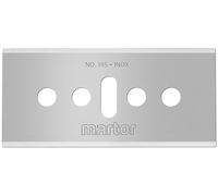 MARTOR 10x Lama industriale 18,5 mm, 4 lati, acciaio inossidabile | In dispenser, doppio taglio, SECUMAX EASYSAFE & SECUNORM 175, logistica, No. 145.60