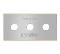 MARTOR 500 x LAMA INDUSTRIALE, lame di ricambio per cutter, coltelli di sicurezza, acciaio inox con rivestimento TiN, affilate, riutilizzabili su 4 lati, NR. 83715.35
