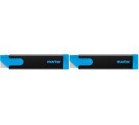 MARTOR Coltello di sicurezza con retrazione della lama, SECUNORM HANDY, coltello Cutter professionale, piccolo, in acciaio, per mancini e destrorsi (Confezione da 2)