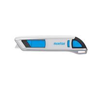 MARTOR Coltello di sicurezza con rientro lama, SECUNORM 500, cutter professionale, alluminio, per destrorsi e mancini, certificato GS