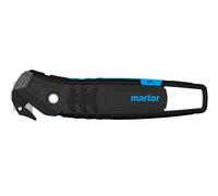 MARTOR Coltello di sicurezza, SECUMAX 350 in display da 20 pezzi con 15 confezioni da 10 lame di ricambio, lama nascosta, cutter professionale, leggero, plastica, per destrorsi e mancini