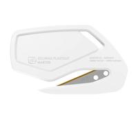 MARTOR SECUMAX PLASTICUT coltello di sicurezza/taglia pellicole, cutter monouso senza cambio lama, ergonomico, lama rivestita TiN in acciaio inox, per taglio sicuro di pellicole e carta, 100 pezzi