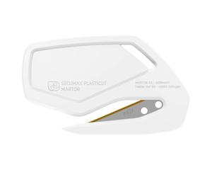 MARTOR SECUMAX PLASTICUT Coltello monouso senza sostituzione della lama, ergonomico - Ricoperto di nitruro di titanio in acciaio inossidabile, Coltello di sicurezza per tagliare pellicole e carta