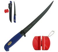 Marttiini Martef, set combinato con coltello per sfilettare da 30,6 cm, rivestito, estremamente affilato e flessibile e affilacoltelli Lansky Crock Stick