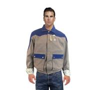 Marty Mcfly, BTTF, Giacca di jeans da viaggiatore nel tempo, costume retrò anni '80, fodera Paisley verde, per Halloween e cosplay (M)
