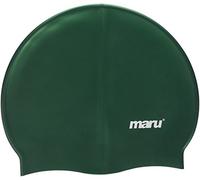 Maru Cuffia da Nuoto in 100% Silicone, Unisex, per Adulti, Leggera, per Uomini e Donne, Comoda e Resistente, progettata nel Regno Unito (Verde Scuro, Taglia Unica)