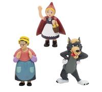 MARUKATSU Set di Figure Cappuccetto Rosso con il Lupo e la Nonna 3 Pezzi 8 cm Spagna