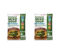 Marukome Zuppa di miso istantanea Ryoutei-No-Aji con alghe Wakame 156g (Confezione da 2)