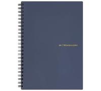 Maruman MNEMOSYNE - Taccuino con copertina morbida, formato A5, 80 fogli, a righe da 7 mm, 24 righe, 80 fogli, blu navy, 1 pezzo (N295-72)