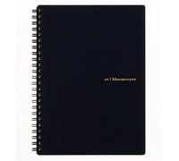 Maruman - Taccuino da dirigente con copertina rigida, modello: N161 Filo doppio 8.27 Inches x 5.83 Inches (Ruled) Nero