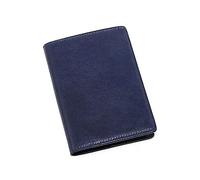 Maruse Custodia per Passaporto per Uomo e Donna - Porta Passaporto 100% Vera Pelle Pieno Fiore - Interamente Fatto a Mano da Esperti Artigiani in Italia - per Riporre le tue Carte - Blue Navy