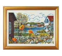 MARUSSIA Eva Rosenstand - Set punto croce, motivo: Soerland/Lyngoer, 30 x 40 cm