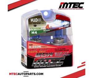 MARUTA | MTEC H4 100W SUPER WHITE MT-447 - Lampade alogene a gas allo xeno 4350K