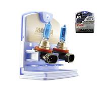 MARUTA SUPER WHITE H9 12V 65W lampadina alogena per fari, abbaglianti, fendinebbia, luci di marcia diurna, effetto xeno 5500K, lampadina a gas xeno di lunga durata con vetro al quarzo di alta qualità