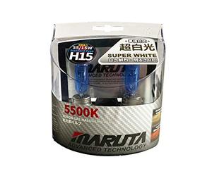 MARUTA SUPER WHITE H15 55/15W Lampada Alogena 5500K Effetto Xenon abbagliante & luci diurne ECE