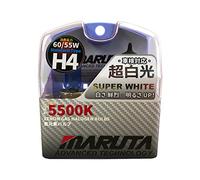 MARUTA SUPER WHITE H4 60/55W lampada alogena 12V, attacco P43t, effetto xeno 5500 K, vetro al quarzo resistente, omologazione ECE