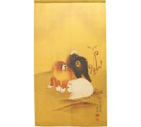 Maruyama Okyo Noren Tappezzeria Giapponese Porta Tenda 150x85cm Cane Motivo Inu