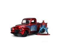 Marvel 1:32 1941 Ford Pickup Die-cast Car & 1.65" Proto-Suit Spider-Man Die-cast Figure, Toys for Kids Ages 8+