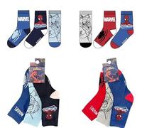Marvel 6 PAIA CALZINI CORTI SPIDERMAN PER BAMBINO, 6 COLORI E DISEGNI DIVERSI PER OGNI OCCASIONE, CALZE BAMBINI IN COTONE ELASTICIZZATO, IDEA REGALO. (IT, Numero, 31, 34, SP0655_ 6 COLORI ASSORTITI)