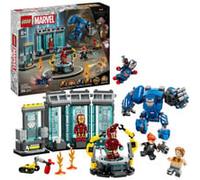 LEGO Marvel Laboratorio di Iron Man: Sala delle Armature - Giocattolo per Fan dei Supereroi con Mech e 5 Minifigure tra cui Aldrich Killian e Robot Dum-E - Regalo Avengers per Bambini da 8 Anni 76315