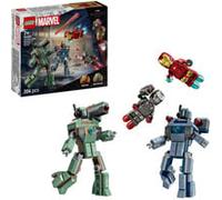 LEGO ǀ Marvel Iron Man e War Machine Contro i Droni Hammer - Giocattolo da Costruire con 2 Minifigure e 2 Action Figure con Shooter - Regalo da Supereroi per Bambini da 7 Anni in su - 76320