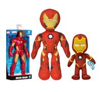 Marvel Action figure articolate snodabili da 15 cm (figura di Iron Man grande 25 cm, Aquapal 20 cm e peluche articolato da 25 cm)