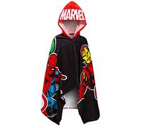 Marvel Asciugamano con Cappuccio Avengers per Bambini Spider-Man Hulk Captain America Poncho Asciugamano da Spiaggia Asciugamano da Bagno Accappatoio
