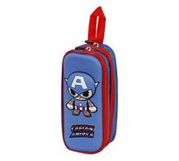 Marvel Astuccio 3D Doppio, 22 x 9.5 cm, Blu C. America