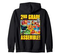 Marvel Avengers 2nd Grade Assemble! First Day Back to School Felpa con Cappuccio