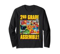Marvel Avengers 2nd Grade Assemble! First Day Back to School Maglia a Manica