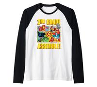 Marvel Avengers 2nd Grade Assemble! First Day Back to School Maglia con Maniche Raglan