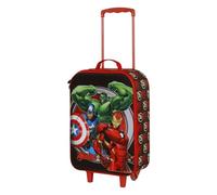 Marvel Avengers Almighty-Valigia Trolley Soft 3D, Rosso, 17 x 33 x 52 cm, Capacità 26 L