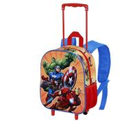 Marvel Avengers Attack-Zainetto 3D con Ruote Piccolo, Rosso, 26 x 34 cm, Capacità 7 L