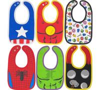 Marvel Avengers Baby Boys' Bibs 6 Pack Spiderman Hulk Thor Iron Man Captain America