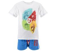 Marvel Avengers Bambino Maglietta e Pantaloncini (Bianco,6 Anni)