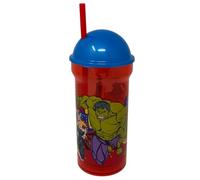 Marvel Avengers Bicchiere con Cannuccia 460 ml BPA Free con Coperchio