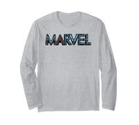 Marvel Avengers Black Widow Neon Light Stylized Marvel Logo Maglia a Manica